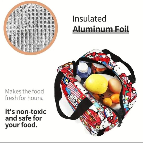 Sanrio Hello Kitty 3 Piece Backpack & Lunch Box Pencil Case Set School B… - Picture 4 of 10